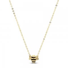 Bumblebee Necklace 10K Yellow Gold 18"