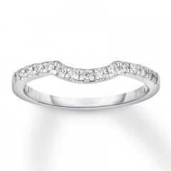 Diamond Wedding Band 1/6 ct tw Round-cut 14K White Gold