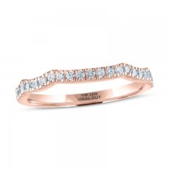 THE LEO Ideal Cut Diamond Wedding Band 1/5 ct tw 14K Rose Gold