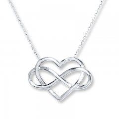 Infinity Heart Sterling Silver Necklace