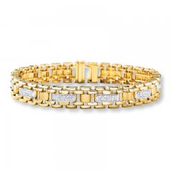 Men's Bracelet 3/4 ct tw Diamonds 10K Yellow Gold