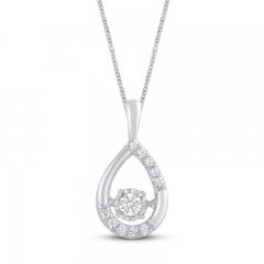 Unstoppable Love Diamond Necklace 1/4 ct tw 10K White Gold 19"