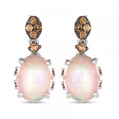 Le Vian Opal Earrings 1/3 ct tw Diamonds 14K Vanilla Gold