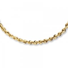 Rope Necklace 10K Yellow Gold 30" Length