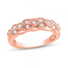 Diamond Anniversary Band 1/5 ct tw Round-cut 10K Rose Gold