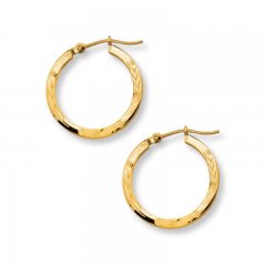 Hoop Earrings 14K Yellow Gold 20mm