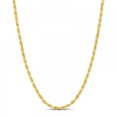 Men's Rope Chain 10K Yellow Gold 24"