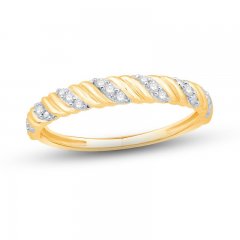 Diamond Anniversary Ring 1/15 ct tw Round-cut 10K Yellow Gold