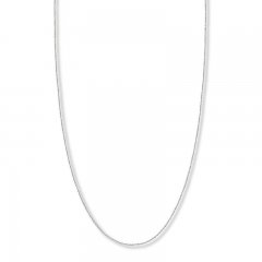 Adjustable 22" Sparkling Chain 14K White Gold Appx. 1.15mm