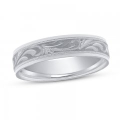 Engraved Wedding Band Platinum 5mm