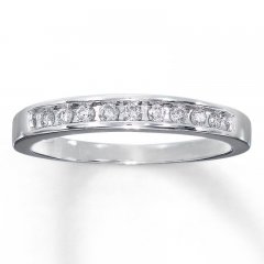 Diamond Wedding Band 1/6 ct tw Round-cut 14K White Gold