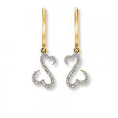 Previously Owned Earrings 1/10 ct tw Diamonds 14K Yellow Gold