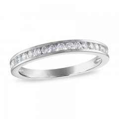 Diamond Wedding Band 1/3 ct tw Round-cut 14K White Gold