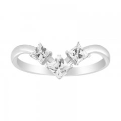 Three-Stone Princess-cut Diamond Ring 1/2 ct tw 10K White Gold