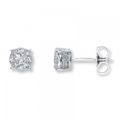 Previously Owned Earrings 1/2 ct tw Diamonds 10K White Gold