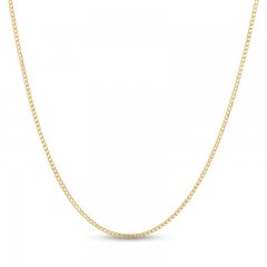 Men's Solid Curb Chain Necklace 14K Yellow Gold 20"