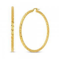 Hoop Earrings 14K Yellow Gold 50mm