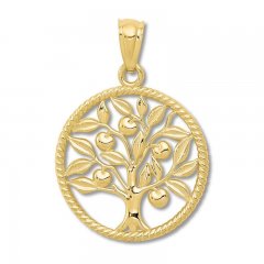 Family Tree Charm 14K Yellow Gold