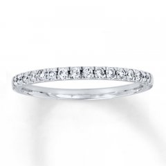 Previously Owned Diamond Wedding Band 1/5 ct tw Round-cut 14K White Gold