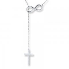 Infinity Cross Necklace Sterling Silver