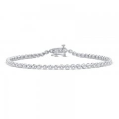 Diamond Fashion Bracelet 1 ct tw 10K White Gold 7.5"