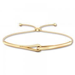 Love + Be Loved Bolo Bracelet 10K Yellow Gold