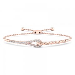 Love + Be Loved Diamond Bolo Bracelet 1/2 ct tw 10K Rose Gold