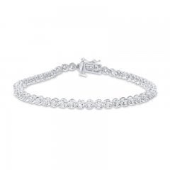 Diamond Line Bracelet 1/2 ct tw Round-cut Sterling Silver