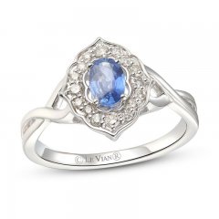 Le Vian Sapphire Ring 1/5 ct tw Diamonds 14K Vanilla Gold