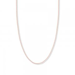 Adjustable 22" Box Chain 14K Rose Gold Appx. .96mm