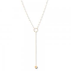 Disc Lariat Necklace 14K Yellow Gold