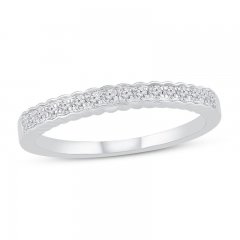 Diamond Wedding Band 1/6 ct tw 10K White Gold