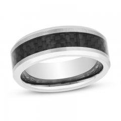 8mm Wedding Band Tungsten Carbide Carbon Fiber