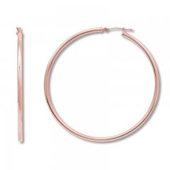 Polished Hoop Earrings 14K Rose Gold