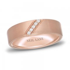 Neil Lane's Men's Diamond Wedding Band 1/15 cttw 14K Rose Gold