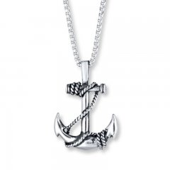 Men's Anchor Necklace Stainless Steel