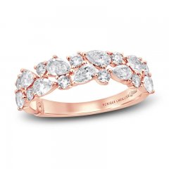 Monique Lhuillier Bliss Diamond Wedding Band 1-1/4 ct tw Pear & Round-cut 18K Rose Gold