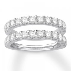 Diamond Enhancer Ring 1-1/2 ct tw Round-cut 14K White Gold