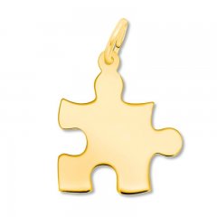 Puzzle Piece Charm 14K Yellow Gold