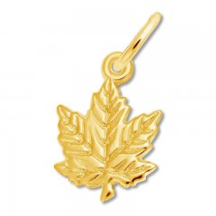 Maple Leaf Charm 14K Yellow Gold