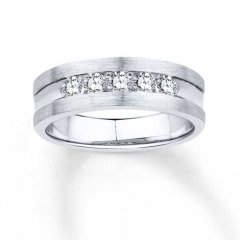 Previously Owned Men's Diamond Ring 1/2 Carat tw 10K White Gold