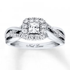 Neil Lane Engagement Ring 5/8 ct tw Diamonds 14K White Gold