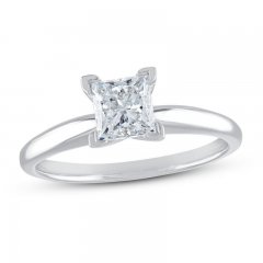 Diamond Solitaire Engagement Ring 1 ct tw Princess-cut 10K White Gold