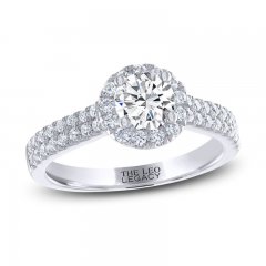 THE LEO Legacy Lab-Created Diamond Engagement Ring 1-1/6 ct tw Round-cut 14K White Gold