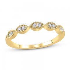 Diamond Anniversary Ring 1/10 ct tw in 10K Yellow Gold