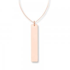 Vertical Bar Necklace 14K Rose Gold