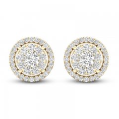 Diamond Stud Earrings 1/2 ct tw Round-Cut 10K Yellow Gold