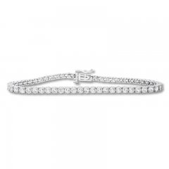 Diamond Bracelet 2 ct tw Round-cut 10K White Gold 7.25" Length