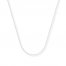 Bead Chain Necklace 14K White Gold 20" Length