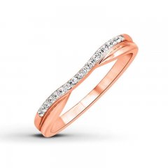 Previously Owned Diamond Band 1/10 ct tw 14K Rose Gold